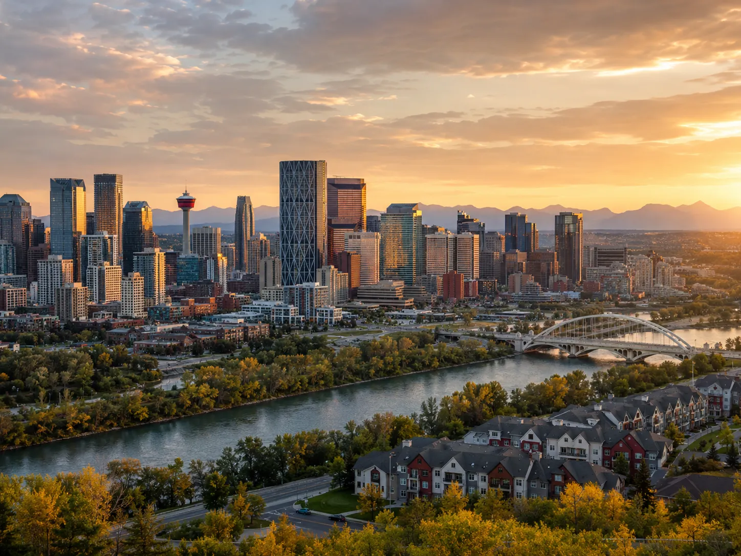 View of Calgary, where Obaid Quran Academy teaches online Quran classes to local families.