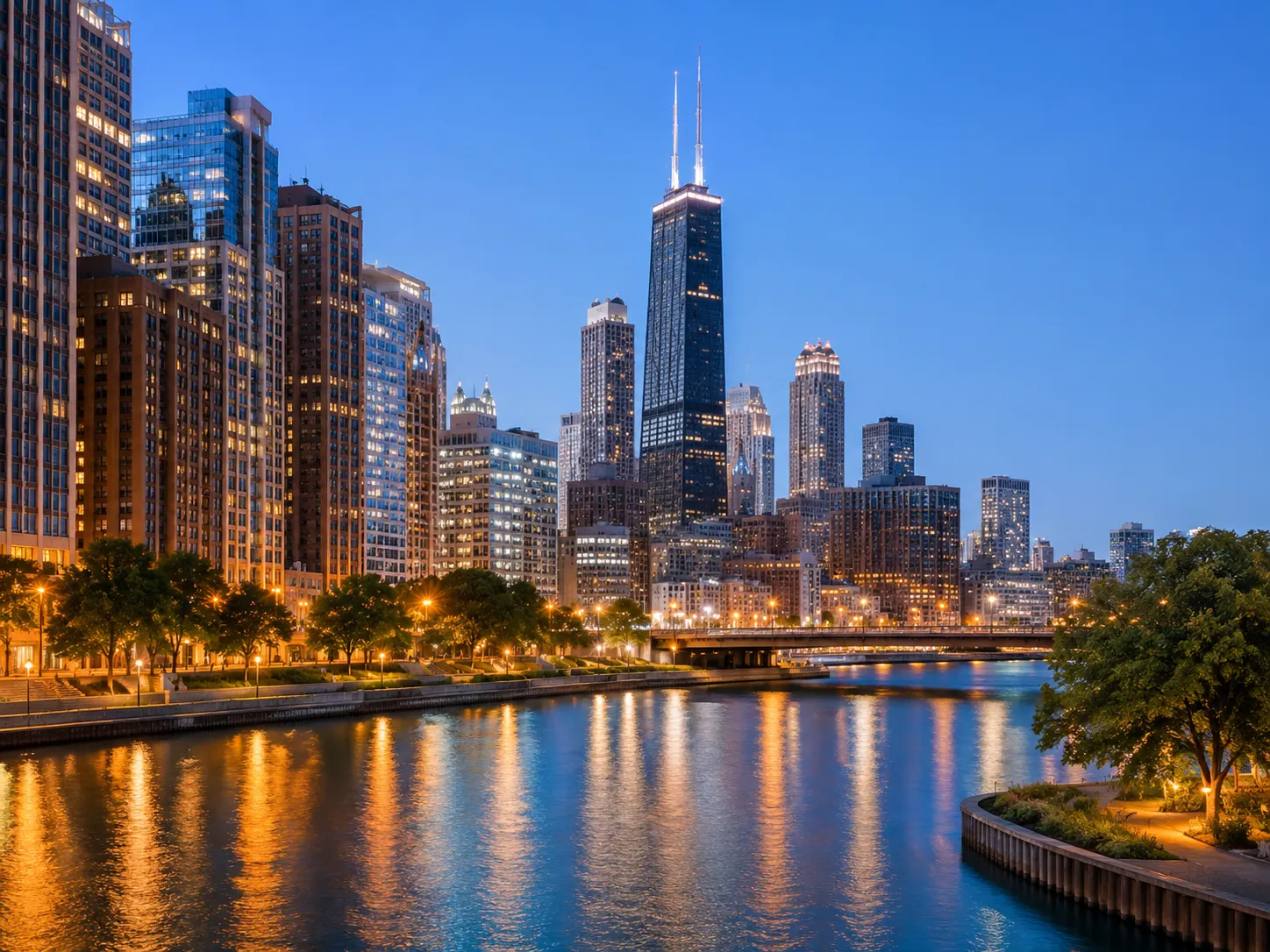 View of Chicago, where Obaid Quran Academy teaches online Quran classes to local families.