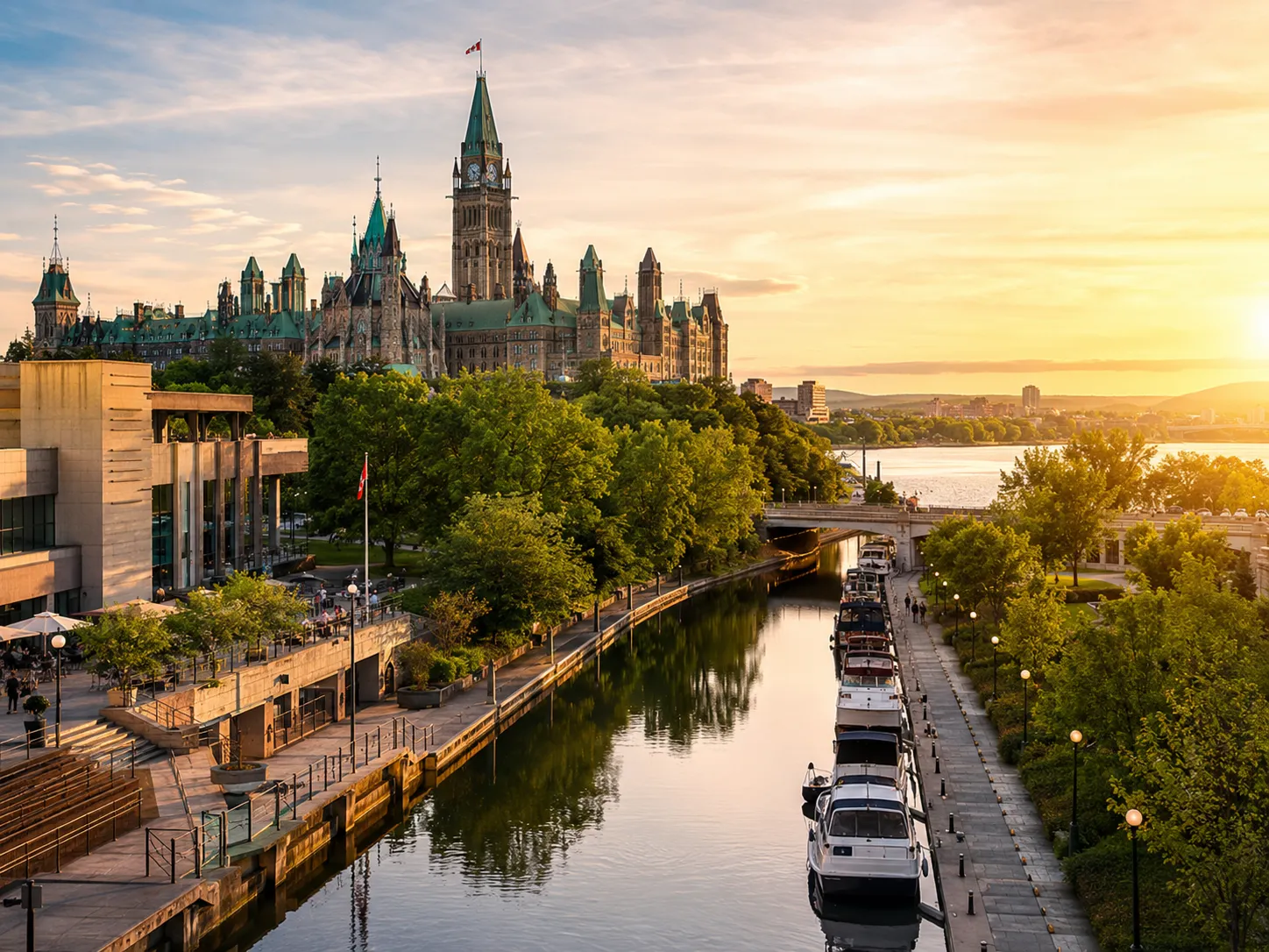 View of Ottawa, where Obaid Quran Academy teaches online Quran classes to local families.